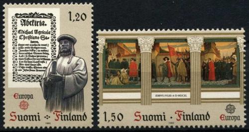 Poštové známky Fínsko 1982 Európa CEPT, historické události Mi# 899-900