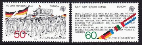 Poštové známky Nemecko 1982 Európa CEPT, historické události Mi# 1130-31
