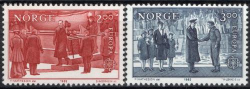 Poštové známky Nórsko 1982 Európa CEPT, historické události Mi# 865-66