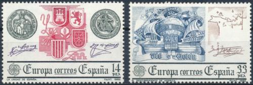 Poštové známky Španielsko 1982 Európa CEPT, historické události Mi# 2545-46