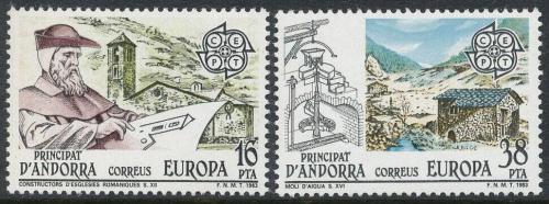 Poštové známky Andorra Šp. 1983 Európa CEPT, velká díla civilizace Mi# 165-66