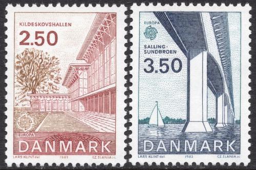Poštové známky Dánsko 1983 Európa CEPT, velká díla civilizace Mi# 781-82