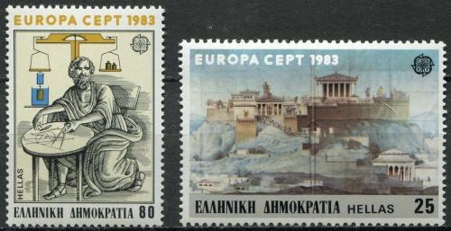 Poštové známky Grécko 1983 Európa CEPT, velká díla civilizace Mi# 1513-14