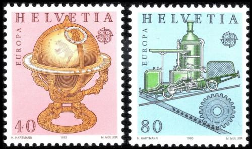 Poštovní známky Švýcarsko 1983 Evropa CEPT, velká díla civilizace Mi# 1249-50