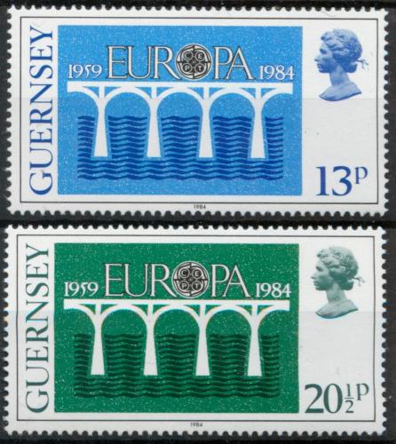 Poštové známky Guernsey 1984 Európa CEPT Mi# 286-87