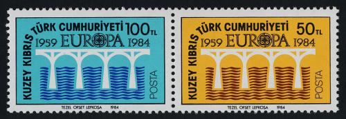 Poštové známky Cyprus Tur. 1984 Európa CEPT Mi# 142-43 Kat 4.50€