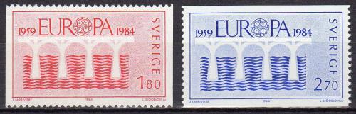 Poštové známky Švédsko 1984 Európa CEPT Mi# 1270-71