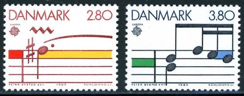 Poštové známky Dánsko 1985 Európa CEPT, rok hudby Mi# 835-36