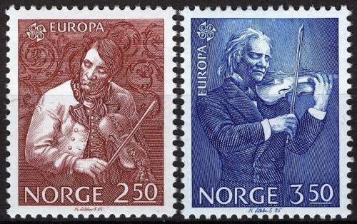 Poštové známky Nórsko 1985 Európa CEPT, rok hudby Mi# 926-27