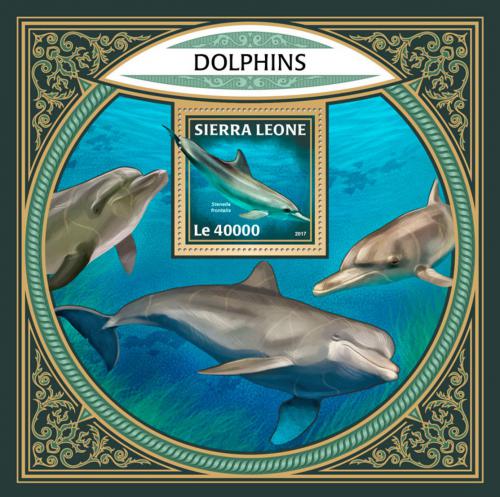 Poštová známka Sierra Leone 2017 Delfíny Mi# Block 1369 Kat 11€ 