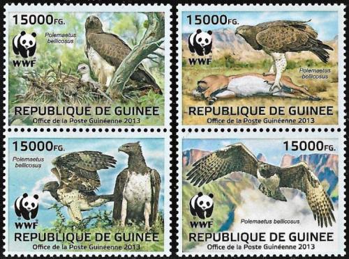 Potov znmky Guinea 2013 Orol Bojovn, WWF Mi# 9865-68 Kat 24 - zvi obrzok