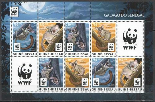 Poštové známky Guinea-Bissau 2015 Komba ušatá, WWF Mi# 8278-81 Bogen Kat 22€ 