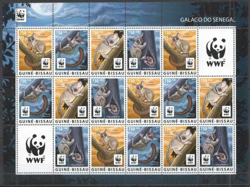 Poštové známky Guinea-Bissau 2015 Komba ušatá, WWF Mi# 8278-81 Bogen Kat 44€