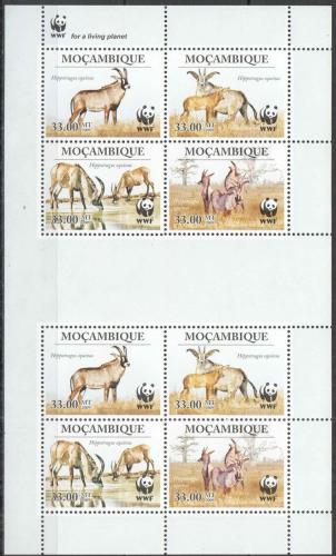 Poštové známky Mozambik 2010 Antilopa koòská, WWF Mi# 3658-61 Bogen Kat 13€