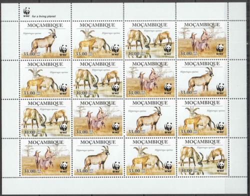 Poštové známky Mozambik 2010 Antilopa koòská, WWF Mi# 3658-61 Bogen Kat 26€