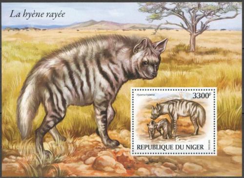 Poštová známka Niger 2015 Hyena žíhaná, WWF Mi# Block 473 Kat 13€