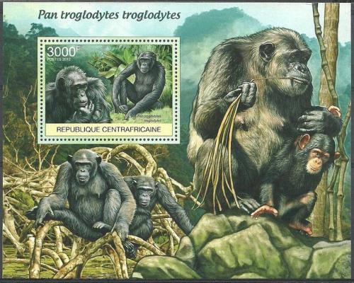 Poštová známka SAR 2012 Šimpanz centrální, WWF Mi# Block 952 Kat 14€