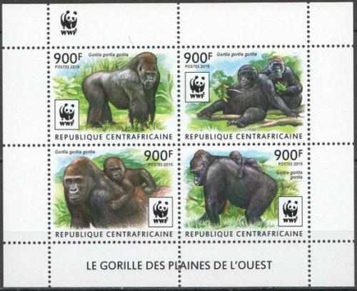 Poštové známky SAR 2015 Gorila nížinná, WWF Mi# 5460-63 Bogen Kat 16€
