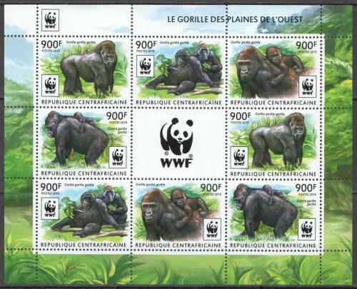 Poštové známky SAR 2015 Gorila nížinná, WWF Mi# 5460-63 Bogen Kat 32€