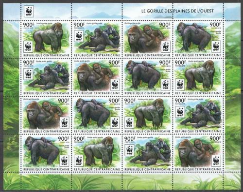Poštové známky SAR 2015 Gorila nížinná, WWF Mi# 5460-63 Bogen Kat 64€