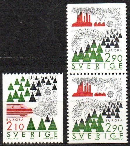 Poštové známky Švédsko 1986 Európa CEPT, ochrana pøírody Mi# 1397-98