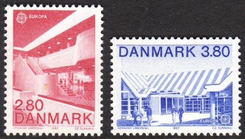 Poštové známky Dánsko 1987 Európa CEPT, moderní architektura Mi# 895-96