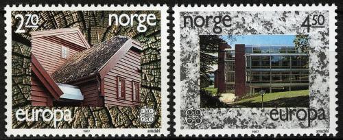 Poštové známky Nórsko 1987 Európa CEPT, moderní architektura Mi# 965-66