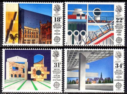 Poštové známky Ve¾ká Británia 1987 Európa CEPT, moderní architektur Mi# 1105-08 6.50€