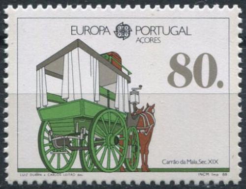 Poštová známka Azory 1988 Európa CEPT, doprava a komunikace Mi# 390 a Kat 10€