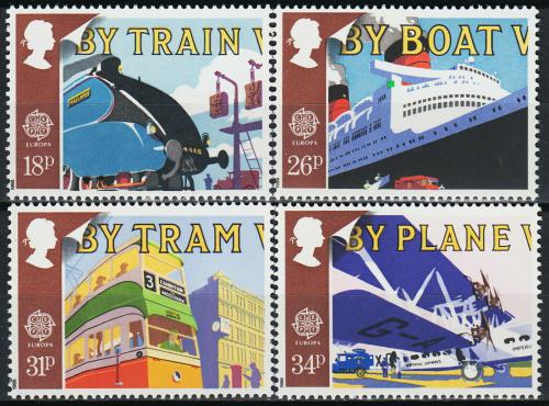 Poštové známky Ve¾ká Británia 1988 Európa CEPT, doprava a komunikace Mi# 1147-50