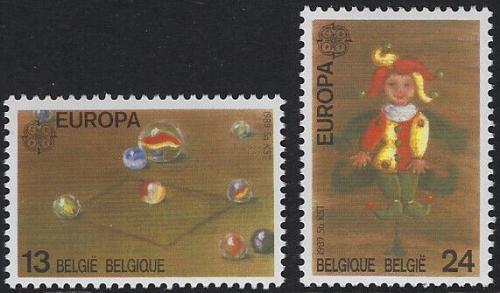 Potov znmky Belgicko 1989 Eurpa CEPT, dtsk hry Mi# 2375-76