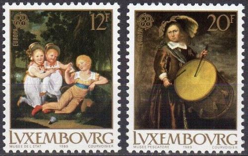 Poštové známky Luxembursko 1989 Európa CEPT, dìtské hry Mi# 1219-20