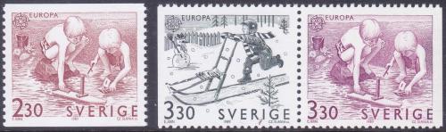 Poštové známky Švédsko 1989 Európa CEPT, dìtské hry Mi# 1549-51 Kat 6€