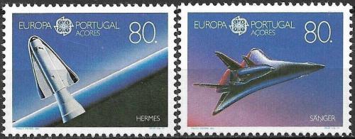 Poštové známky Azory 1991 Európa CEPT, prieskum vesmíru Mi# 415-16 Kat 6€