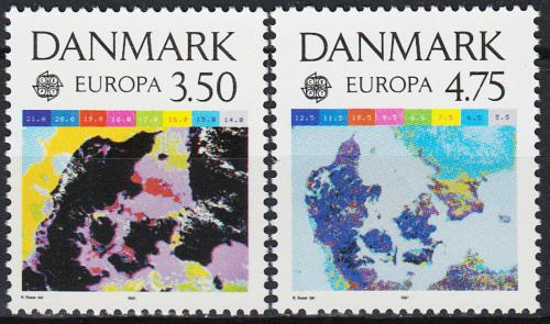 Potov znmky Dnsko 1991 Eurpa CEPT, prieskum vesmru Mi# 1000-01