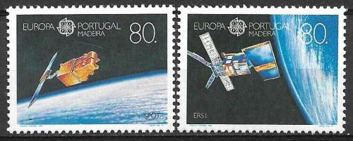Poštové známky Madeira 1991 Európa CEPT, prieskum vesmíru Mi# 147-48 Kat 6€