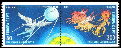 Potov znmky Grcko 1991 Eurpa CEPT, prieskum vesmru Mi# 1777-78 C Kat 9