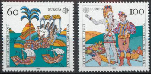 Poštové známky Nemecko 1992 Európa CEPT, objavenie Ameriky Mi# 1608-09