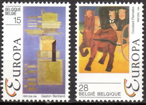 Potov znmky Belgicko 1993 Eurpa CEPT, modern umenie Mi# 2553-54 - zvi obrzok