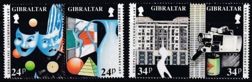 Poštové známky Gibraltár 1993 Európa CEPT, moderní umenie Mi# 654-57 Kat 6€