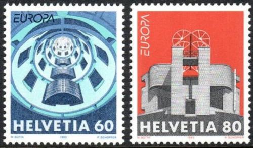 Poštové známky Švýcarsko 1993 Európa CEPT, moderní umenie Mi# 1499-1500