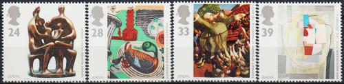 Poštové známky Ve¾ká Británia 1993 Európa CEPT, moderní umenie Mi# 1451-54 Kat 5€
