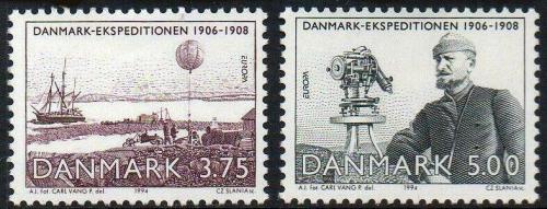 Poštové známky Dánsko 1994 Európa CEPT, objavy Mi# 1077-78