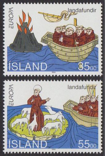 Poštové známky Island 1994 Európa CEPT, objavy Mi# 800-01