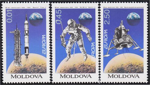 Poštové známky Moldavsko 1994 Európa CEPT, objavy Mi# 106-08 Kat 12€