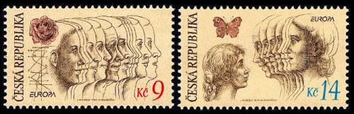 Poštové známky Èesko 1995 Európa CEPT, mír a svoboda Mi# 76-77