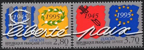 Poštové známky Francúzsko 1995 Európa CEPT, mír a svoboda Mi# 3084-85