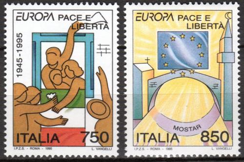 Potov znmky Taliansko 1995 Eurpa CEPT, mr a svoboda Mi# 2383-84