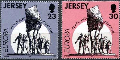 Poštové známky Jersey 1995 Európa CEPT, mír a svoboda Mi# 693-94