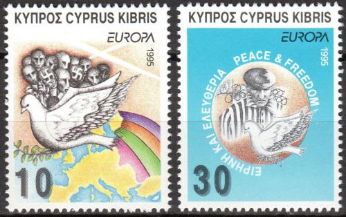 Poštové známky Cyprus 1995 Európa CEPT, mír a svoboda Mi# 854-55